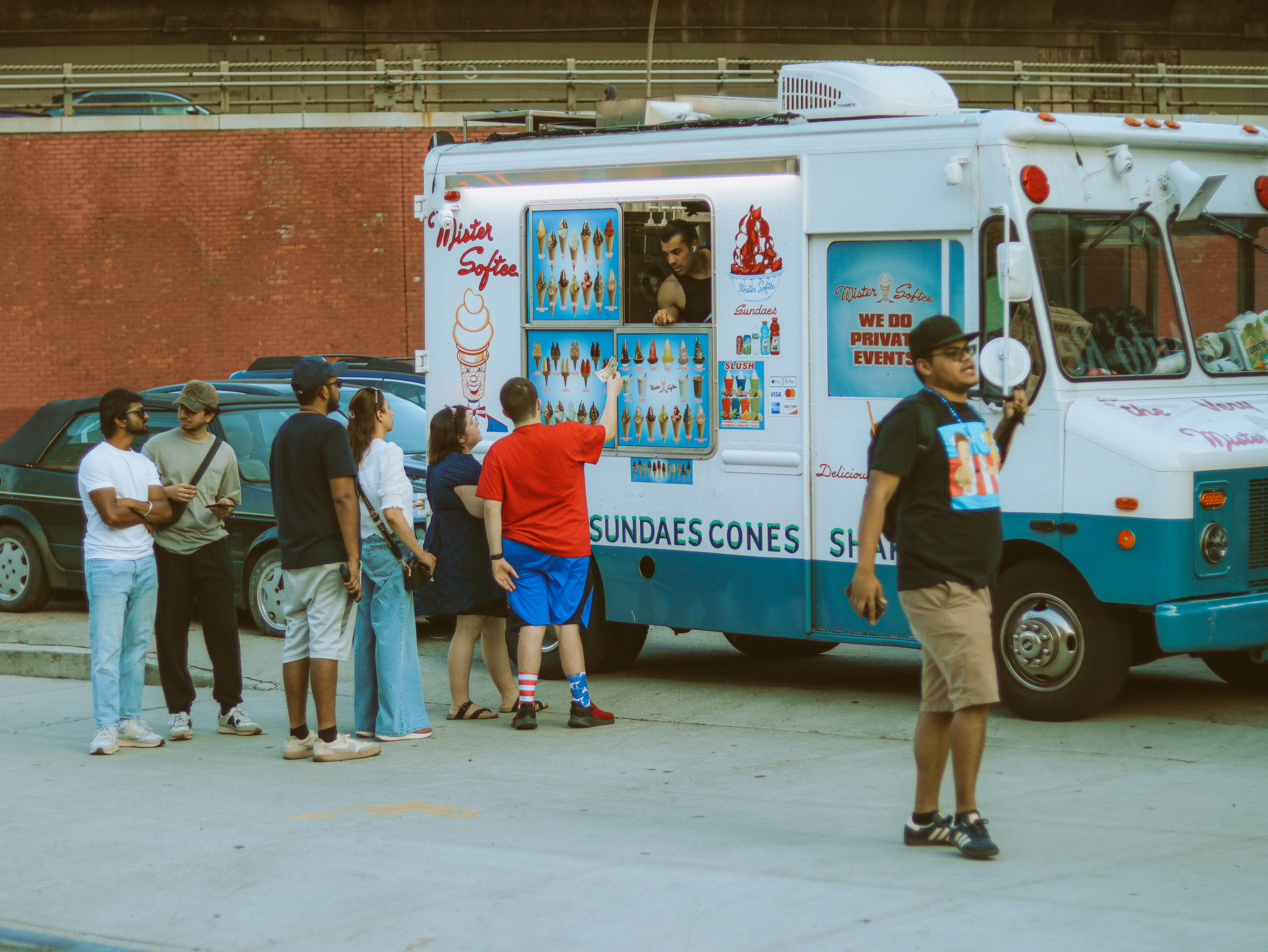 Katie Granillo and her brother at the ice cream truck